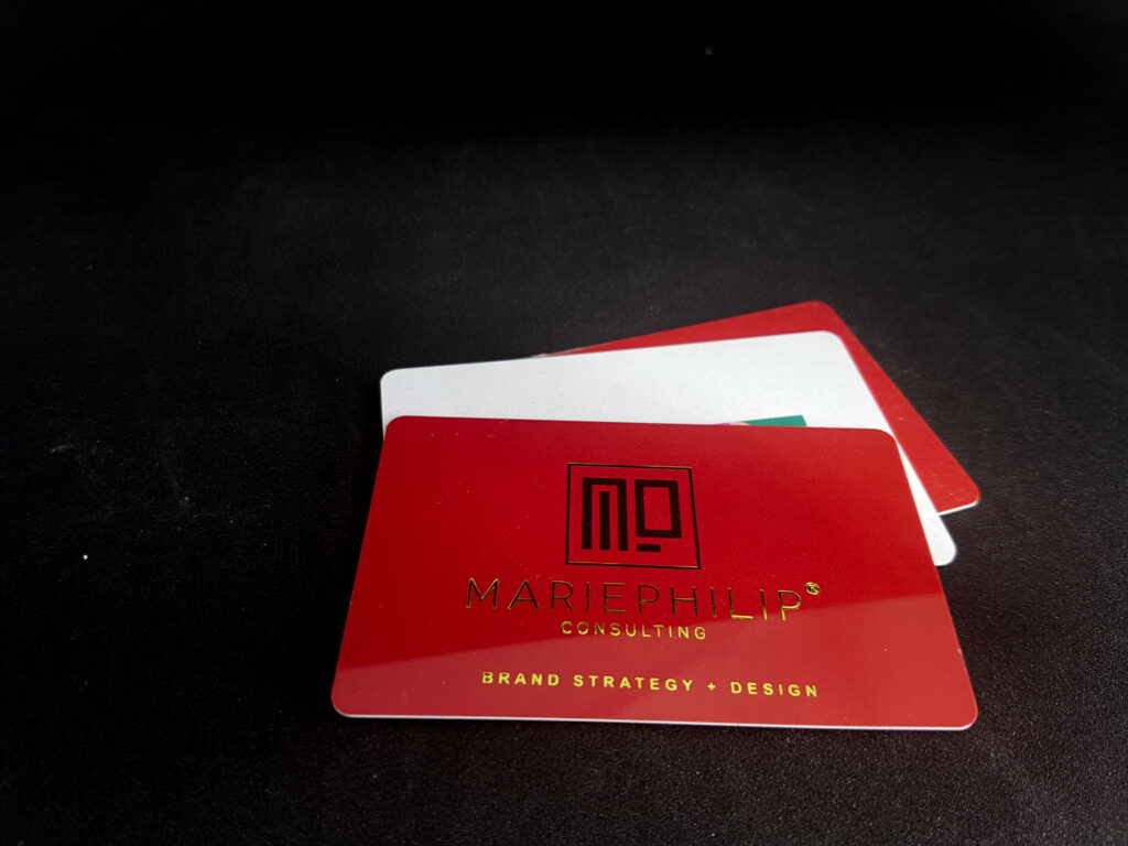 Plastic Xquisite business card mockup