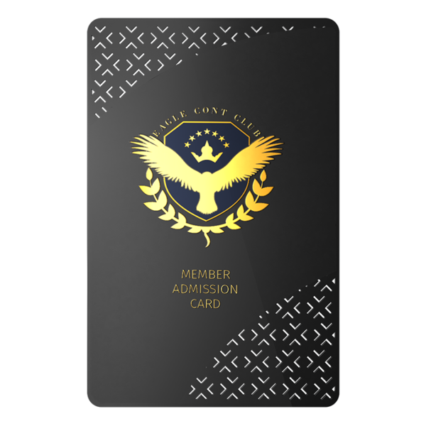 Black matte membership card